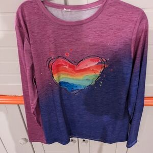Pink and purple heart tshirt